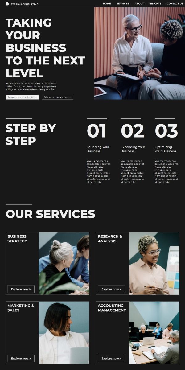 Business & Consulting website